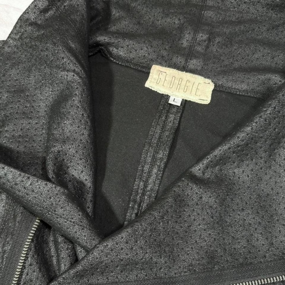 Georgie Made in USA Black Faux Leather Jacket – Size L (Fits M) - Picture 6 of 8